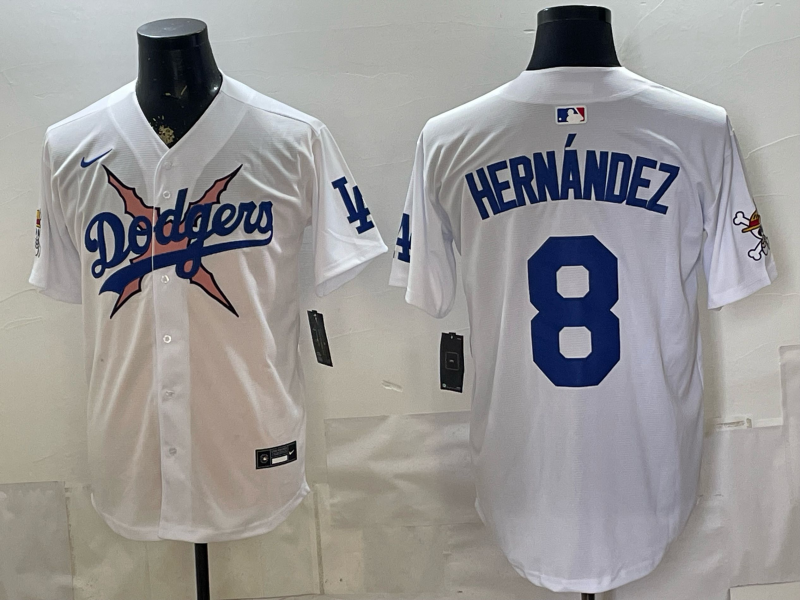 New arrival Men/Women/Youth Los Angeles Dodgers Enrique Hernandez #8 baseball Jerseys lightning version