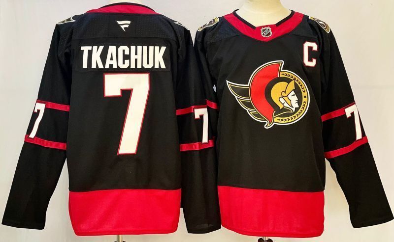 Men's Ottawa Senators Brady Tkachuk #7 Fanatics Black Home Breakaway Jersey