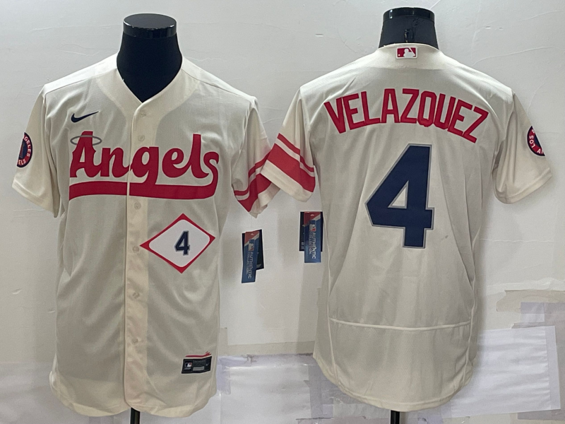 Men/Women/Youth Los Angeles Angels Andrew Velazquez #4 baseball Jerseys