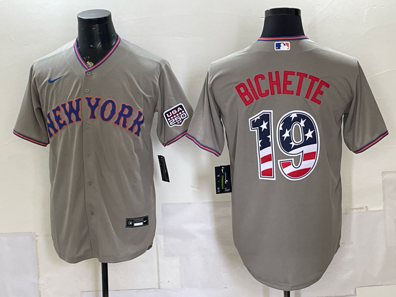 Men/Women/Youth New York Mets Bo Bichette NO.19 baseball Jerseys US flag version