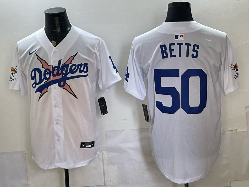 Men/Women/Youth Los Angeles Dodgers Mookie Betts #50 baseball Jerseys Lightning version