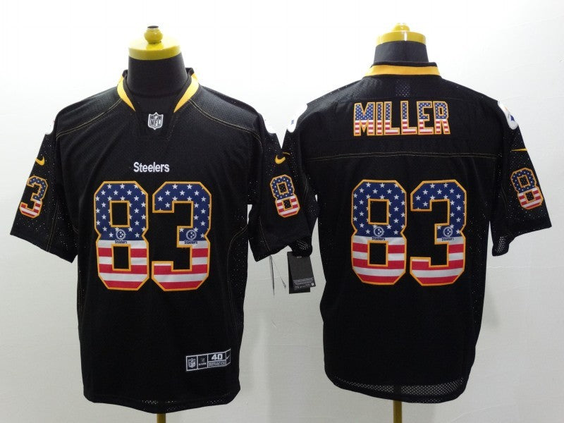 Adult Pittsburgh Steelers Earl Miller Jr. NO.83 Football Jerseys