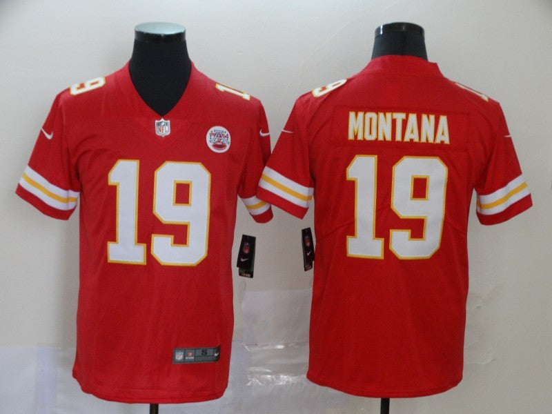 Adult Kansas City Chiefs Joe Montana NO.19 Football Jersey