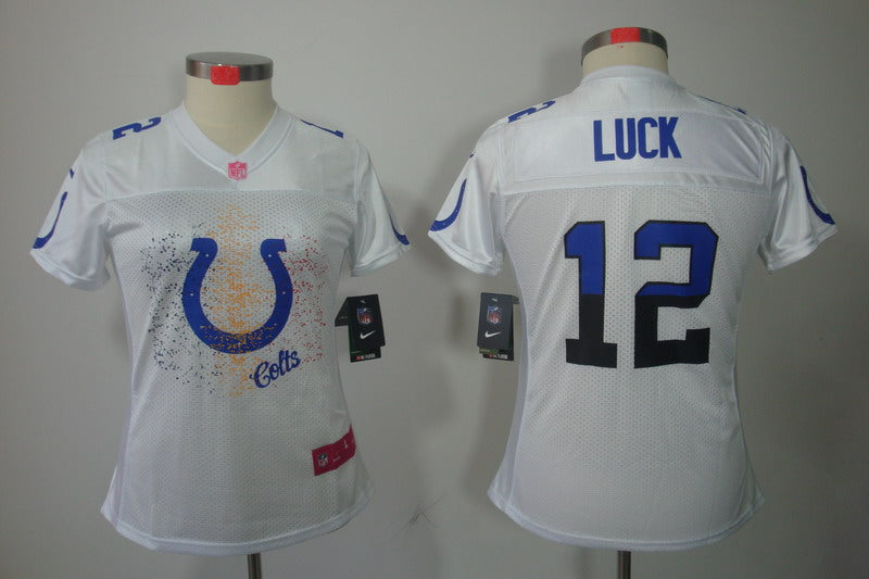 Women Indianapolis Colts Andrew Luck NO.12 Football Jerseys