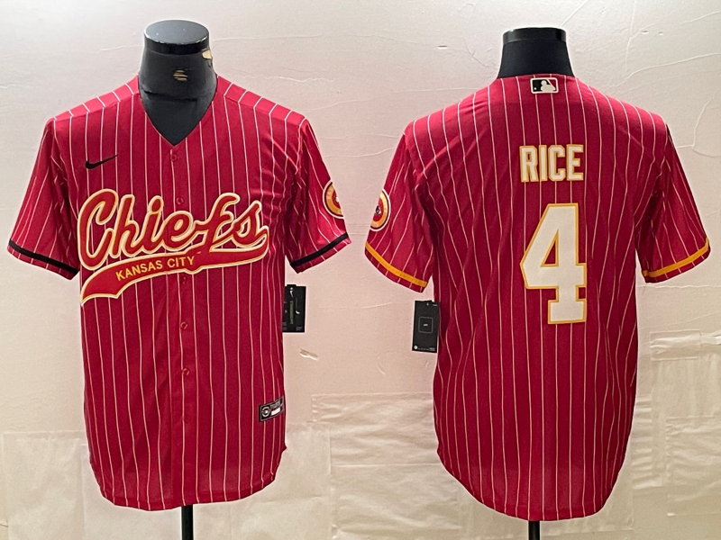Adult Kansas City Chiefs Rashee Rice NO.4 Football Jerseys