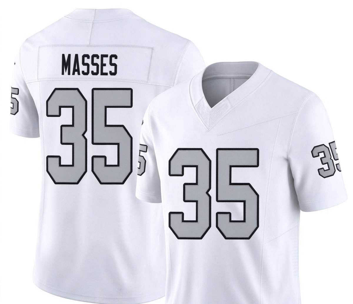NEW Las Vegas Raiders Hezekiah Masses NO.35 Football Jerseys