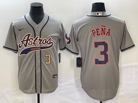 Men/Women/Youth Houston Astros Jeremy Peña #3 baseball Jerseys