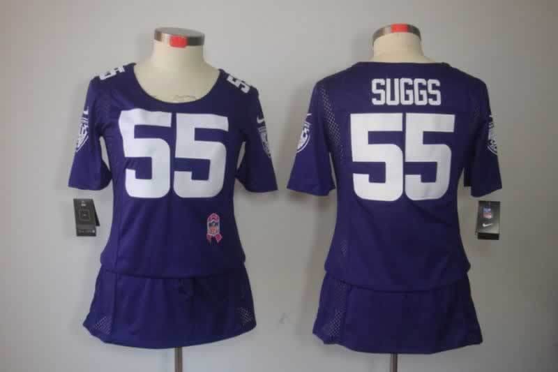 Women's Baltimore Ravens Terrell Suggs NO.55 Football Jerseys