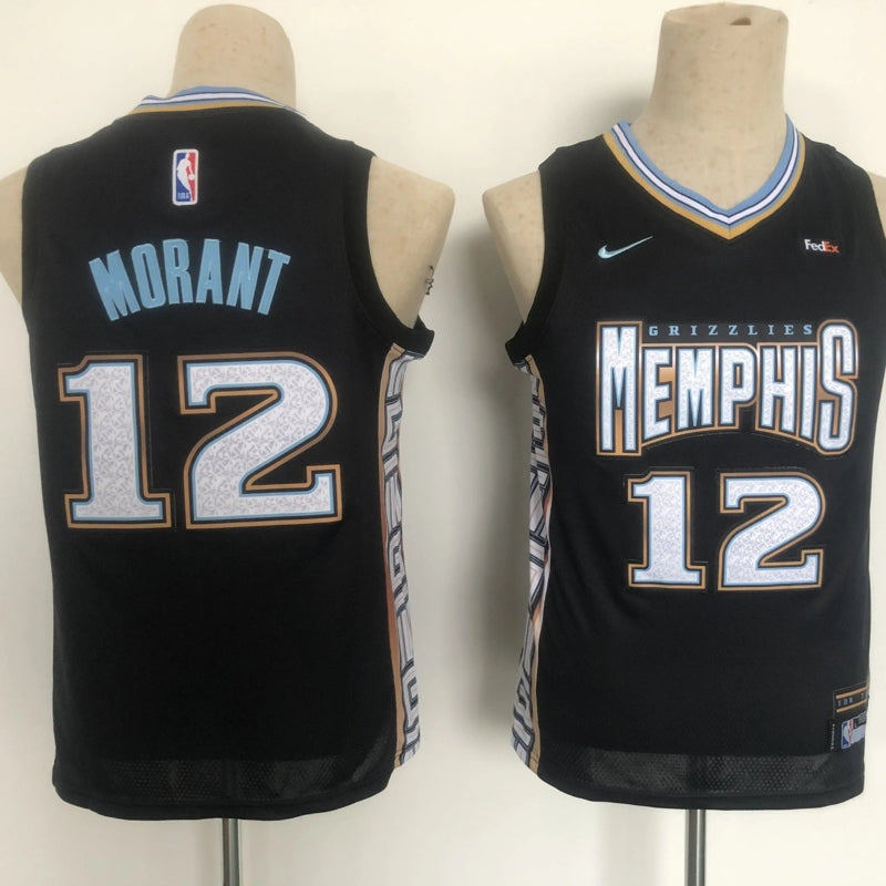 Kids Memphis Grizzlies Ja Morant NO.12 Basketball Jersey