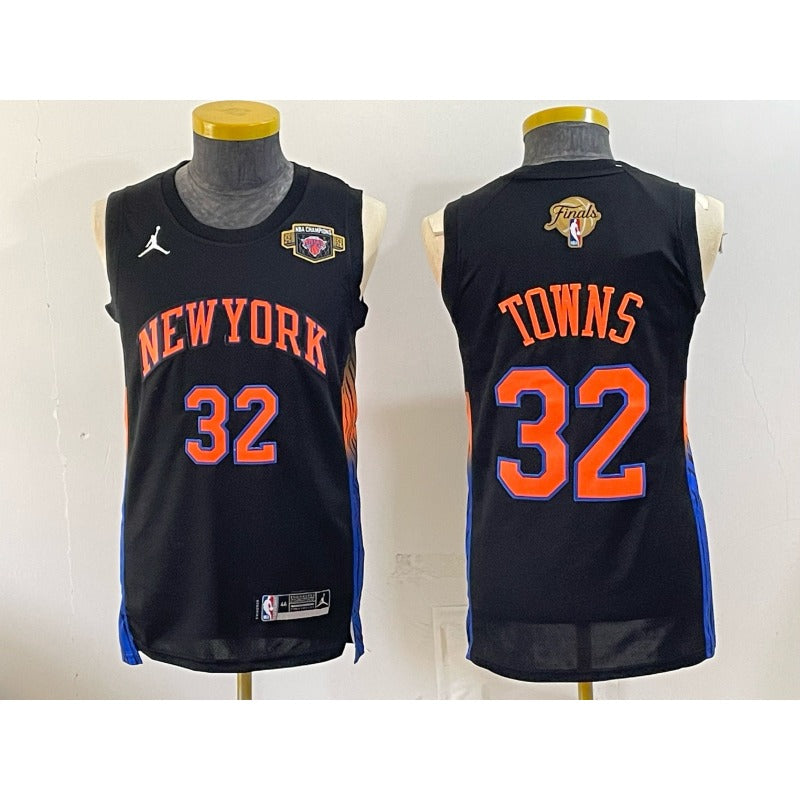 New coming New York Knicks Karl-Anthony Towns swingman jerseys S-2XL finals championship version