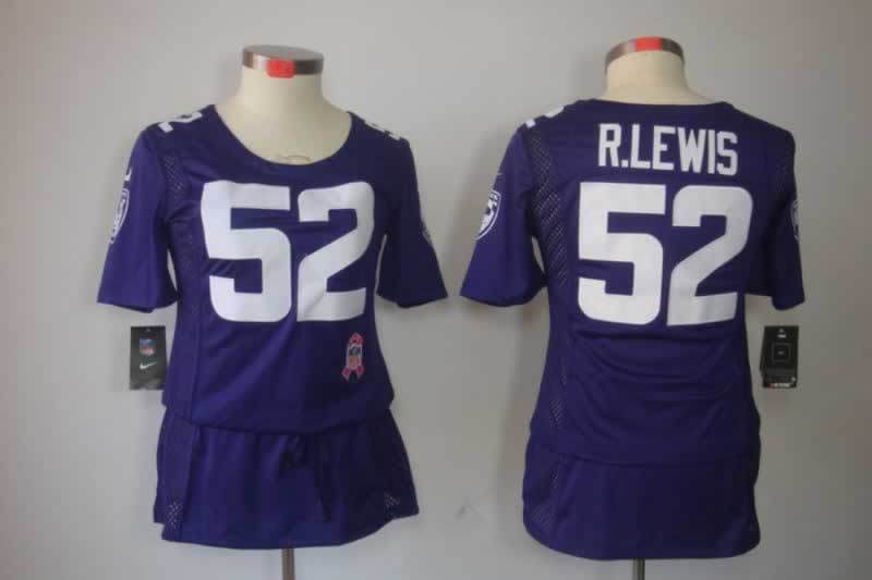 Women's Baltimore Ravens Ray Lewis NO.52 Football Jerseys