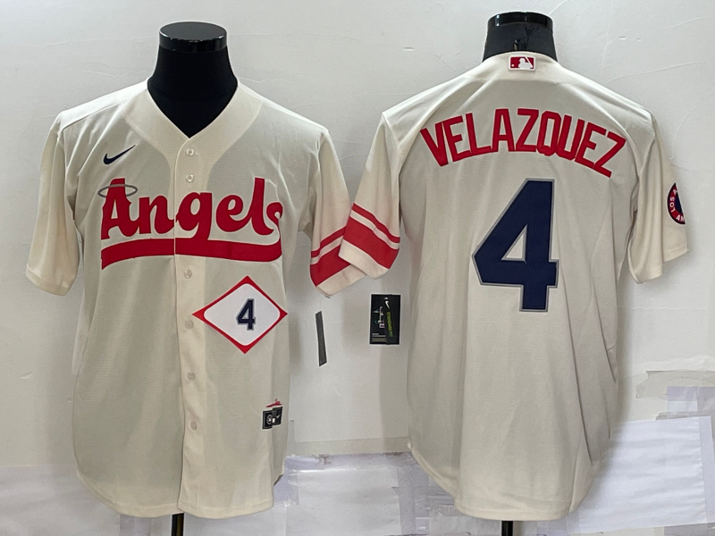 Men/Women/Youth Los Angeles Angels Andrew Velazquez #4 baseball Jerseys