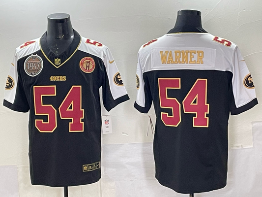 Newest arrival 2025 Adult San Francisco 49ers Fred Warner NO.54 Football Jerseys
