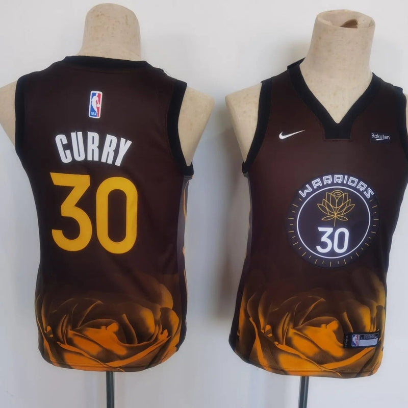Kids Golden State Warriors Stephen Curry NO.30 Basketball Jersey
