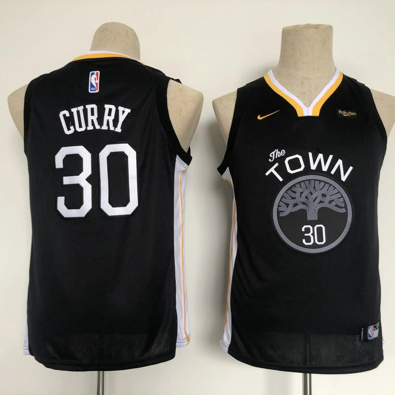 Kids Golden State Warriors Stephen Curry NO.30 Basketball Jersey