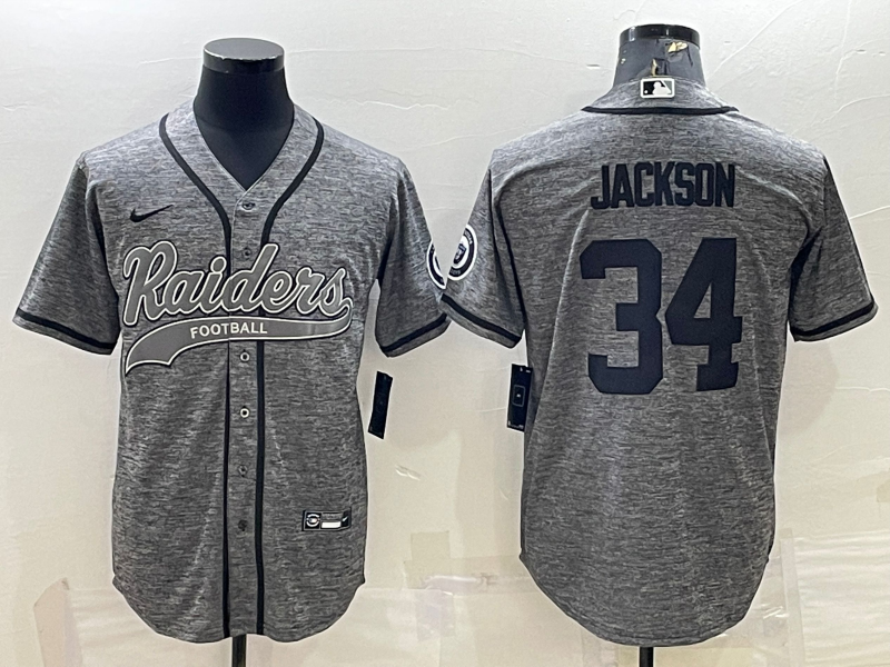Adult Oakland Raiders Bo Jackson NO.34 Football Jerseys