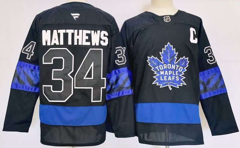 Men's Toronto Maple Leafs Auston Matthews #34 Fanatics Black Player Jersey