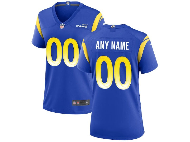 Women's Los Angeles Rams number and name custom Football Jerseys