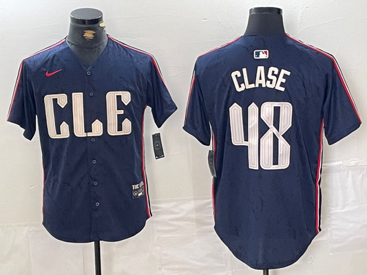 Men/Women/Youth Cleveland Indians Emmanuel Clase #48 baseball Jerseys