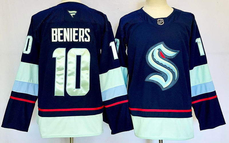 Men's Seattle Kraken Matty Beniers #10 Fanatics Navy Player Jersey