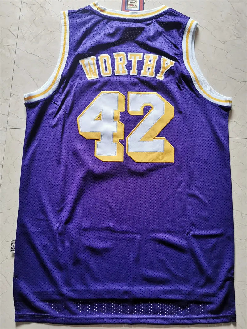 Los Angeles Lakers James Worthy NO.42 Basketball Jersey