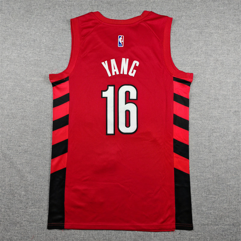 Portland Trail Blazers Yang swingman basketball red jerseys S-2XL