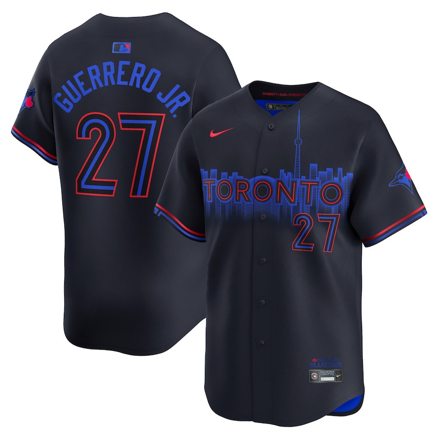 Men/Women/Youth Toronto Blue Jays Vladimir Guerrero #27 baseball Jerseys city edition dark blue