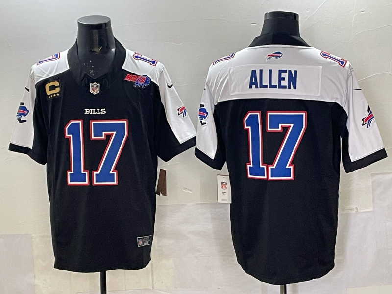 Men's #17 Josh Allen Bills 2025 Rivalry Series Stitched Jersey