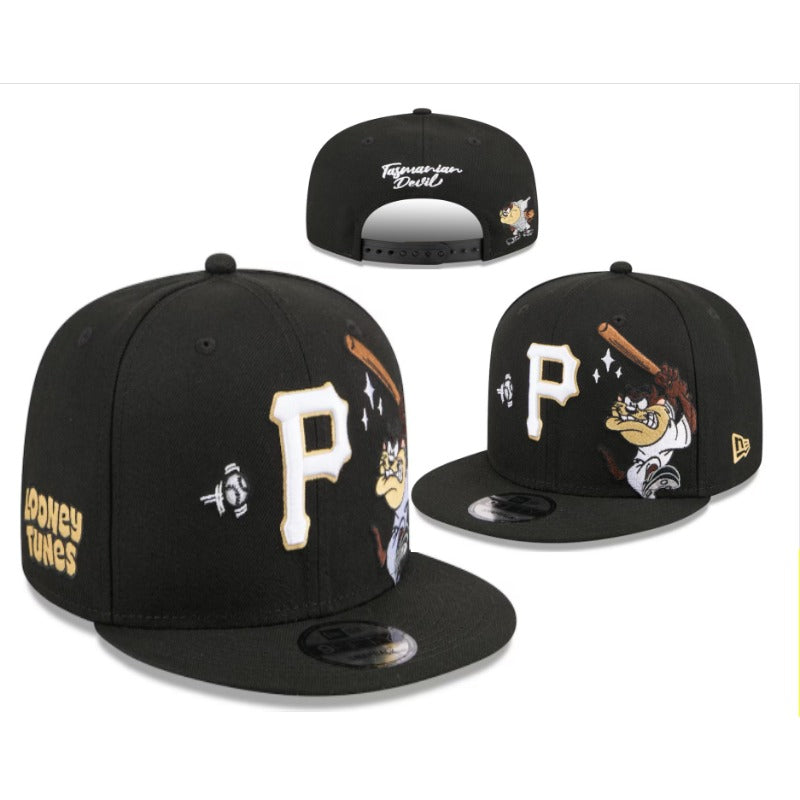 PITTSBURGH P Logo Flat Brim Adjustable Sports Fan Baseball Snapback Hats Unisex