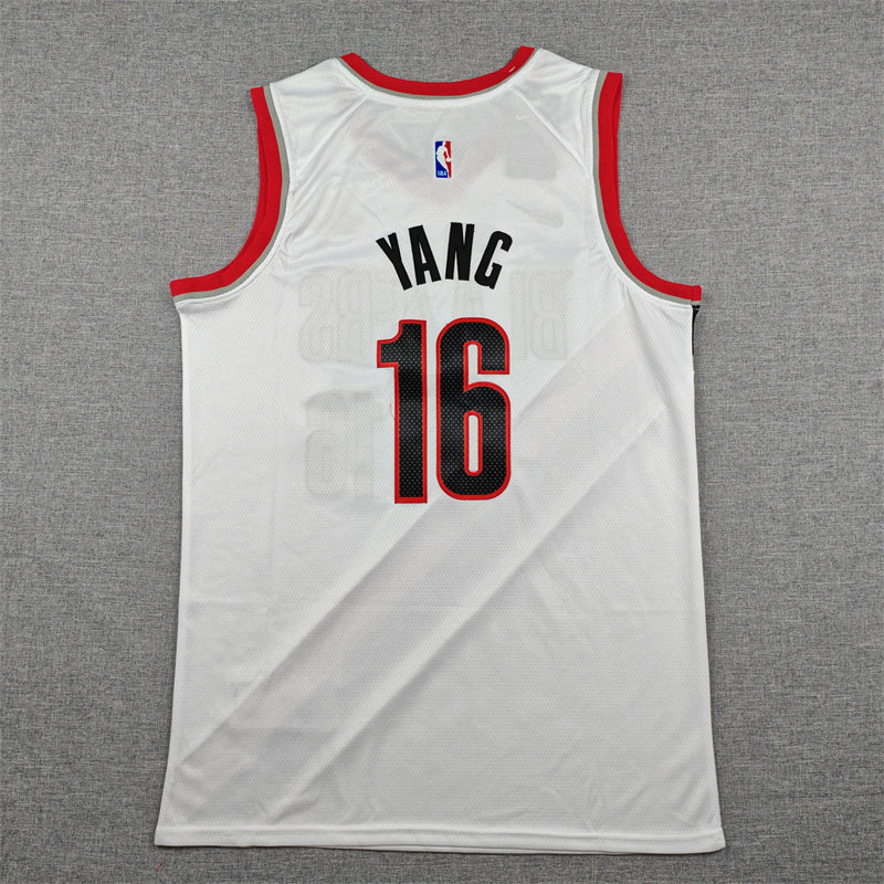 Portland Trail Blazers Yang swingman basketball white jerseys S-2XL