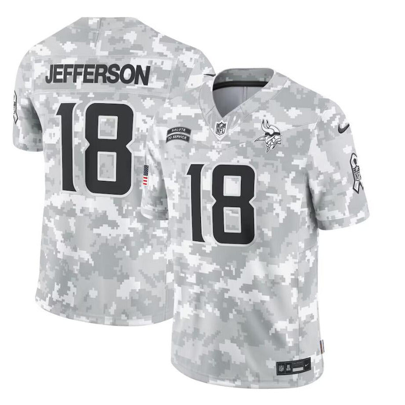 men/women/kids Minnesota Vikings Justin Jefferson NO.18 2024 Salute To Service Jersey