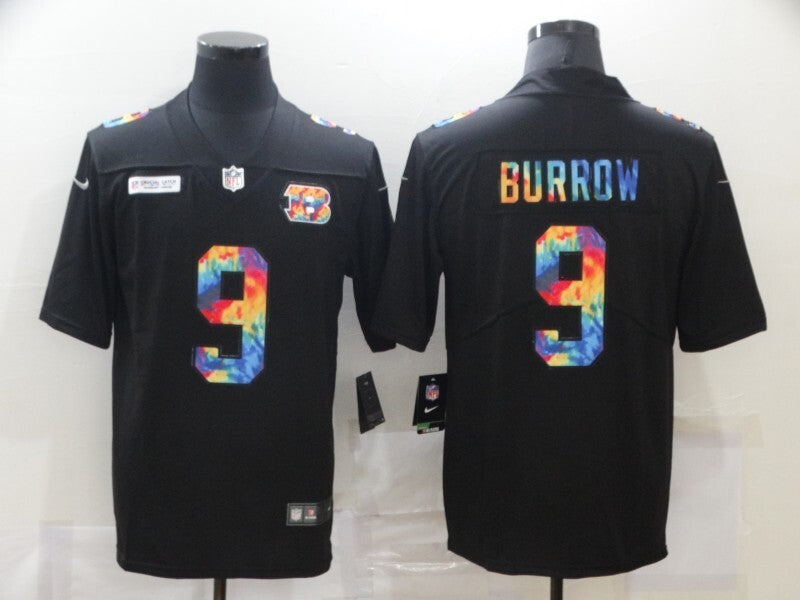 Cincinnati Bengals Joe Burrow NO.9 Salute To Service Football Jerseys
