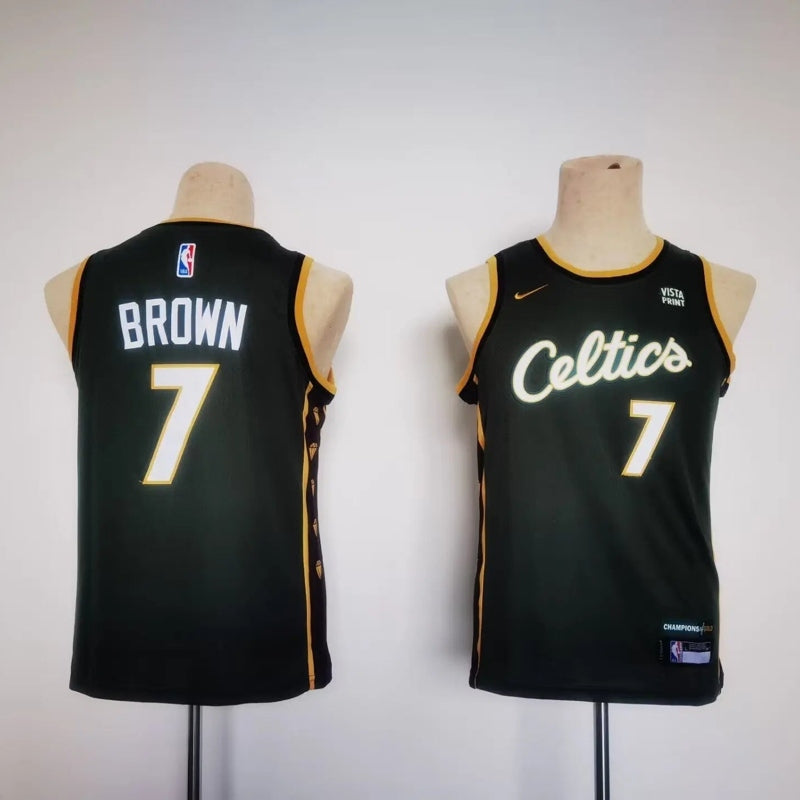 Kids Boston Celtics Jaylen Brown NO.7 Basketball Jersey
