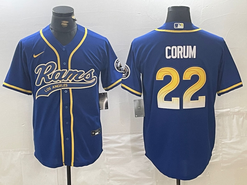 Adult Los Angeles Rams Blake Corum NO.22 baseball Jerseys
