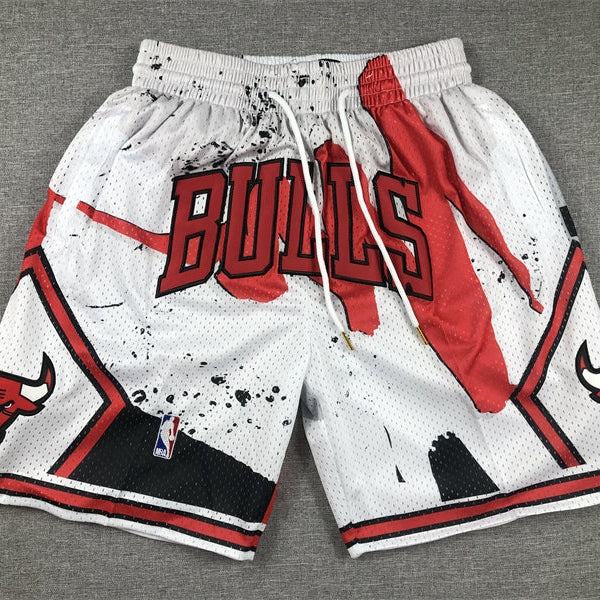 white Chicago bulls Basketball Shorts mens size s-2xl