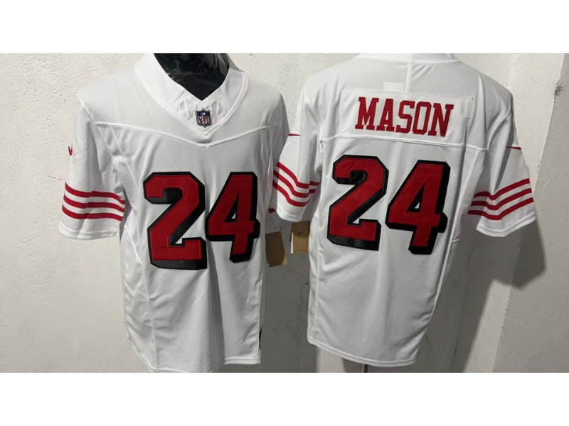 Adult San Francisco 49ers Jordan Mason NO.24 Football Jerseys