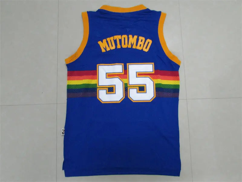 Denver Nuggets Mutombo NO.55 Blue Basketball Jersey