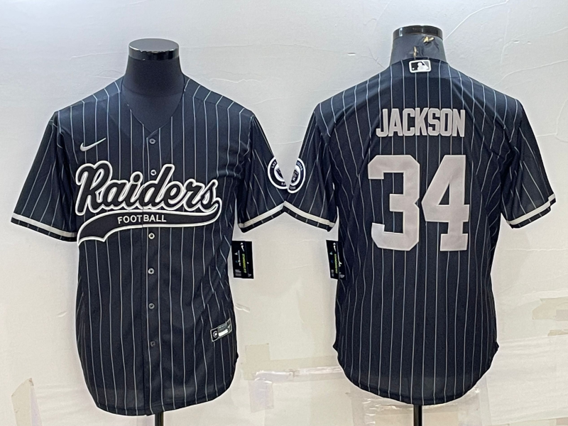 Adult Oakland Raiders Bo Jackson NO.34 Football Jerseys