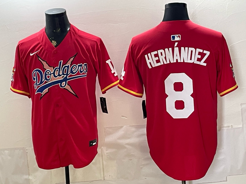 New arrival Men/Women/Youth Los Angeles Dodgers Enrique Hernandez #8 baseball Jerseys lightning version