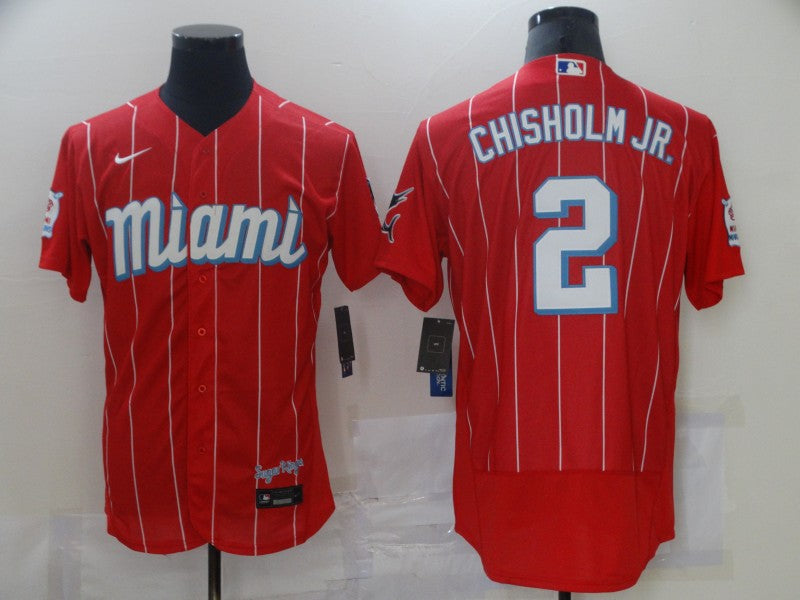 Men/Women/Youth Miami Marlins Jazz Chisholm Jr. NO.2 baseball Jerseys
