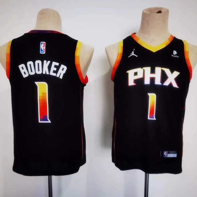 Kids Phoenix Suns Devin Booker NO.1 Basketball Jersey
