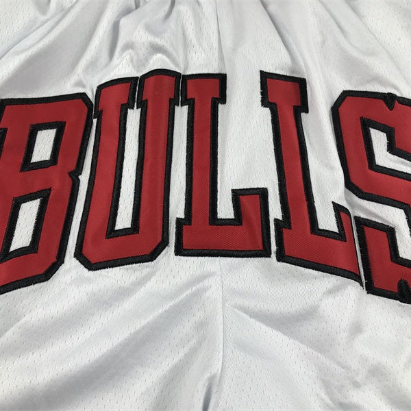 white Chicago bulls Basketball Shorts mens size s-2xl