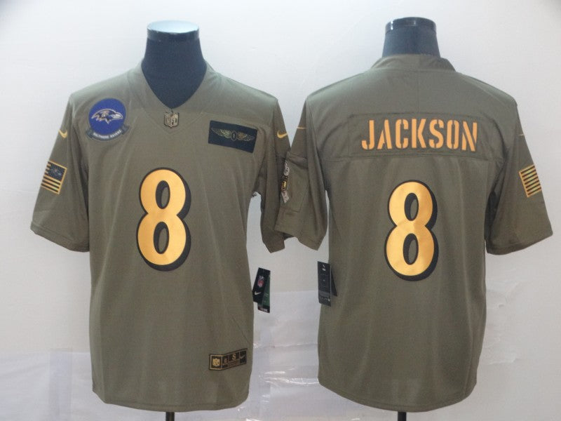 Adult Baltimore Ravens Lamar Jackson NO.8 Football Jerseys