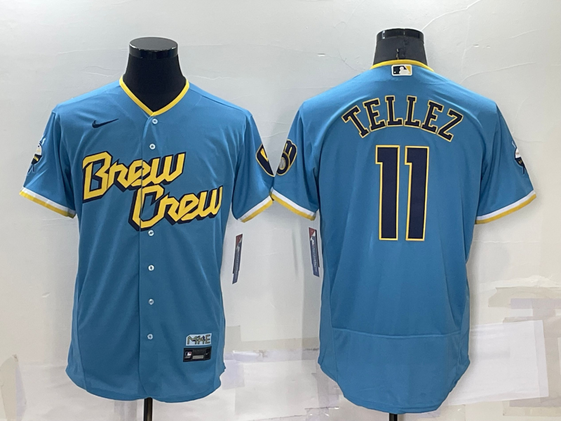 Men/Women/Youth Milwaukee Brewers Rowdy Tellez #11 baseball Jerseys