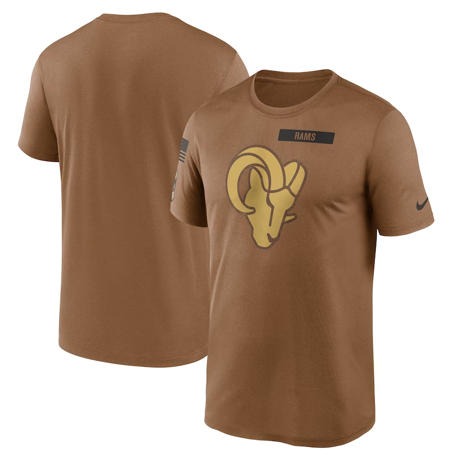 men/women/kids Los Angeles Rams 2023 Salute To Service Sideline T-Shirts