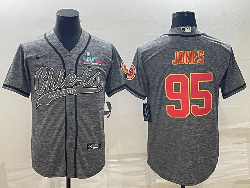 Adult Kansas City Chiefs Chris Jones NO.95 Football Jersey