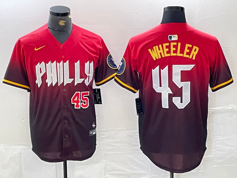 Men/Women/Youth Philadelphia Phillies Zack Wheeler #45 baseball Jerseys