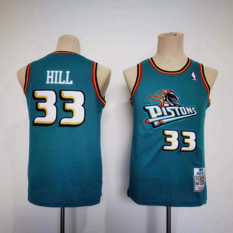 Kids Detroit Pistons Hill NO.33 Basketball Jersey