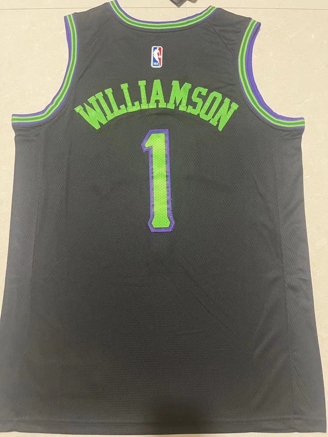 New Orleans Pelicans Zion Williamson #1 Jersey black S-2XL