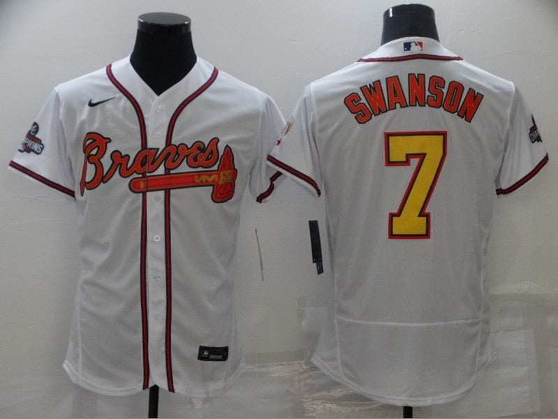Men/Women/Youth Atlanta Braves Dansby Swanson #7 baseball Jerseys